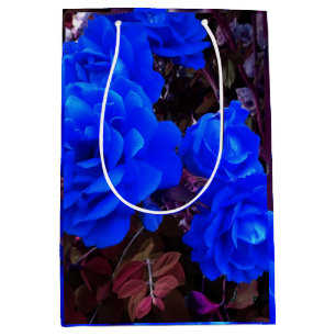 Sac Cadeau Moyen Roses bleu électrique