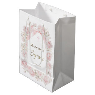 Sac Cadeau Moyen roses roses Baptême