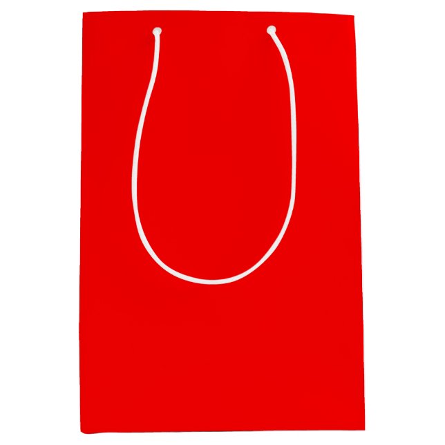 Sac Cadeau Moyen Rouge brillant (Devant)