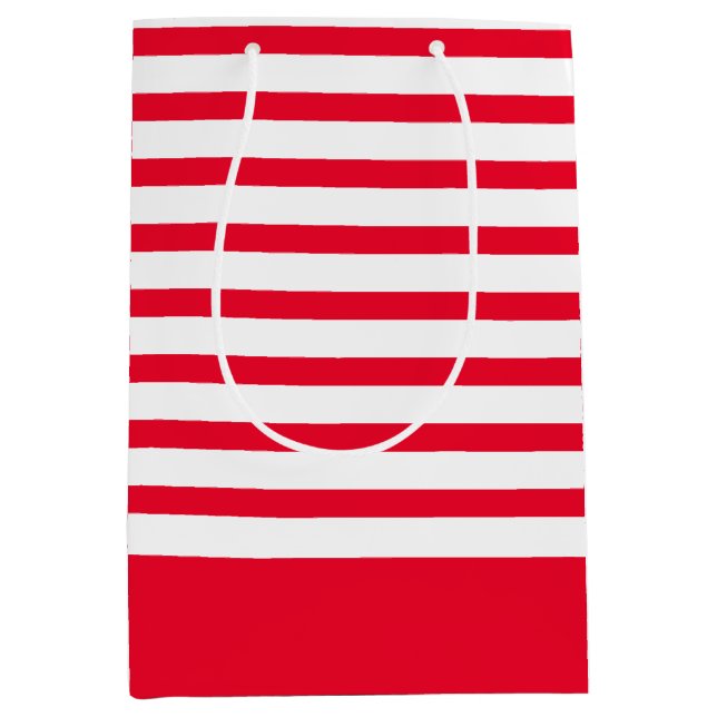 Sac Cadeau Moyen Rouge et blanc triés (Devant)