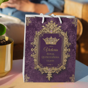 Sac Cadeau Moyen Royal Amethyst Quinceañera, coutume
