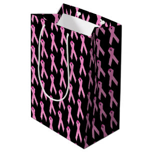 Sac Cadeau Moyen Rubans de survivants du cancer du sein rose