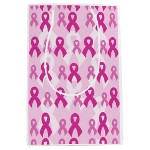 Sac Cadeau Moyen Rubans roses/Lumière...Cancer du sein