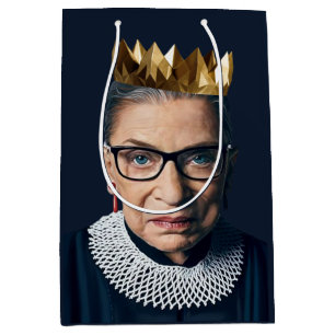Sac Cadeau Moyen Ruth Bader Ginsburg avec couronne d'or