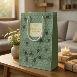 Sac Cadeau Moyen Sac-cadeau en papier personnalisé pour entreprise 