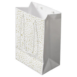 Sac Cadeau Moyen Sac-cadeau Gold Confetti Aquarelle Dots