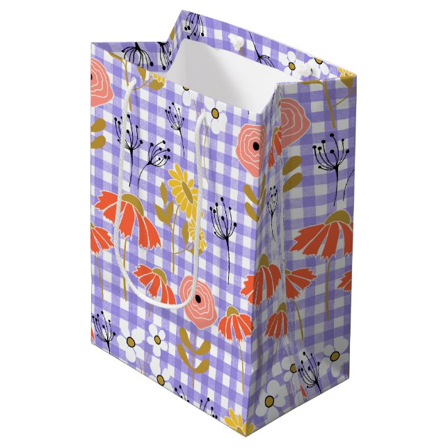 Sac Cadeau Moyen Sac-cadeau orange et jaune (Devant Angle)
