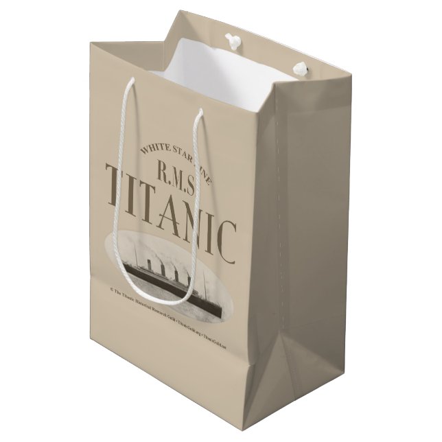 Sac Cadeau Moyen Sac-cadeau Sepia Sac-cadeau Titanic SMS (Devant Angle)