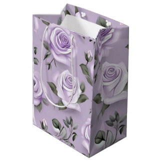 Sac Cadeau Moyen Sacoche cadeau Lavande et mariage blanc