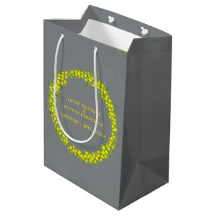 Sac Cadeau Moyen Sacoche cadeau mariage gris acacacia