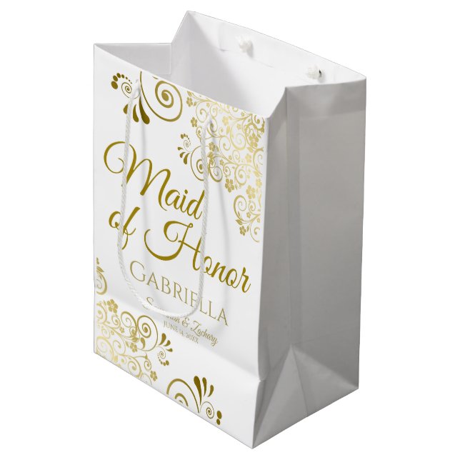 Sac Cadeau Moyen Sacoche-cadeau Mariage pour femme d'honneur - Moye (Devant Angle)