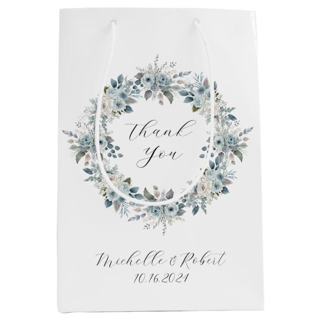 Sac Cadeau Moyen Sacoche Cadeau Personnalisée Faveurs Mariage (Devant)