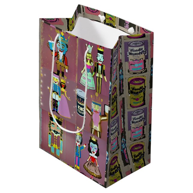 Sac Cadeau Moyen Sacs-cadeaux Mature Nutcracker (Devant Angle)