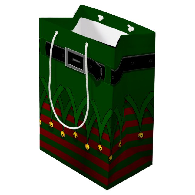 Sac Cadeau Moyen Sacs-cadeaux pour les elfes de Noël (Dos Angle)
