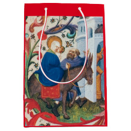 SAC CADEAU MOYEN SACS-CADEAUX SCÈNE DE LA NATIVITÉ RENAISSANCE PEIN