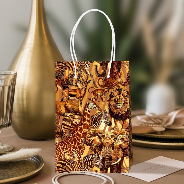 Sac Cadeau Moyen Safari de collection d'animaux sauvages ID1149 (Créateur téléchargé)