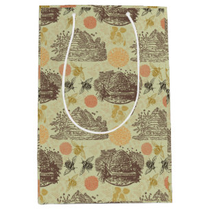 Sac Cadeau Moyen Sage de bourdon de miel vintage