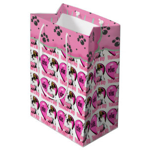 Sac Cadeau Moyen Saint-Valentin anglaise de bouledogue