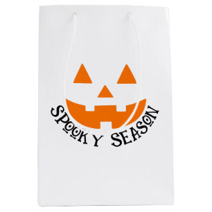 Sac Cadeau Moyen Saison éffrayante et Halloween Jack-o'-lantern