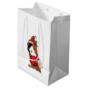 Sac Cadeau Moyen Salutation de cobaye de Noël