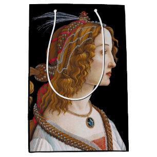 Sac Cadeau Moyen Sandro Botticelli - Portrait de Simonetta Vespucci
