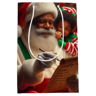 Sac Cadeau Moyen Santa List