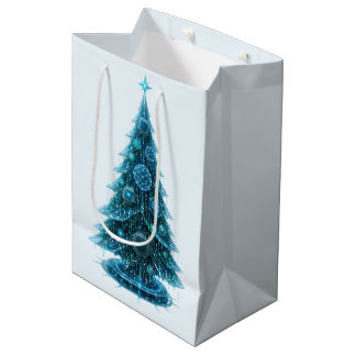 Sac Cadeau Moyen Sapin de Noël Technologique