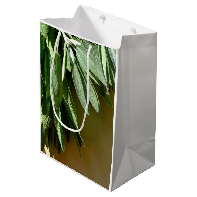 Sac Cadeau Moyen Sauge fraîchement coupée (Devant Angle)