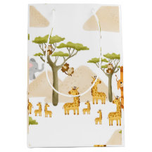 Savannah Animaux africains jaune anniversaire