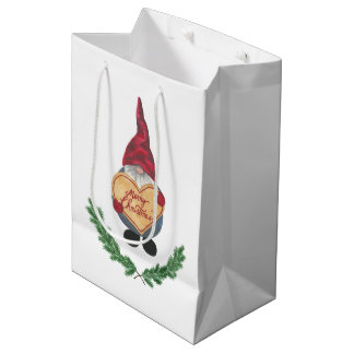 Sac Cadeau Moyen Scandi Tomten Père Noël