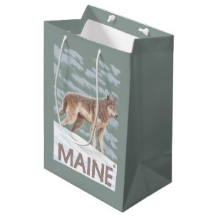 Sac Cadeau Moyen Scène de MaineWolf