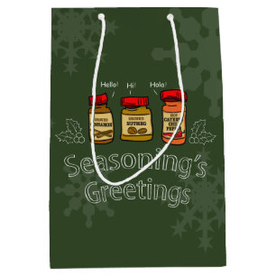 Sac Cadeau Moyen Seasoning's Greetings Funny Holiday Pun