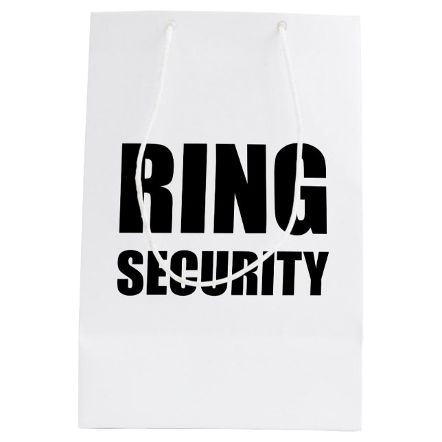 Sac Cadeau Moyen Sécurité d'anneau de mariage (Dos)
