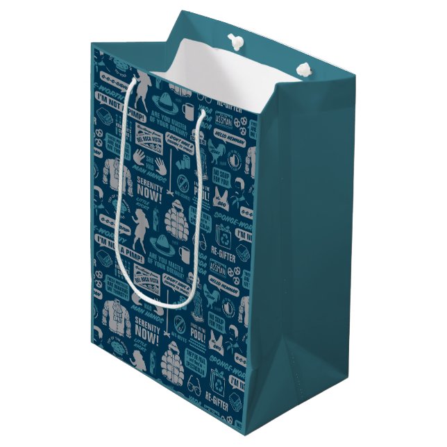 Sac Cadeau Moyen Seinfeld | Motif de mème (Devant Angle)