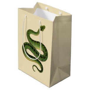 Sac Cadeau Moyen Serpent Vert