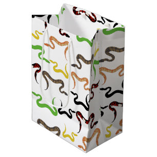 Sac Cadeau Moyen Serpents colorés Python Reptile Motif