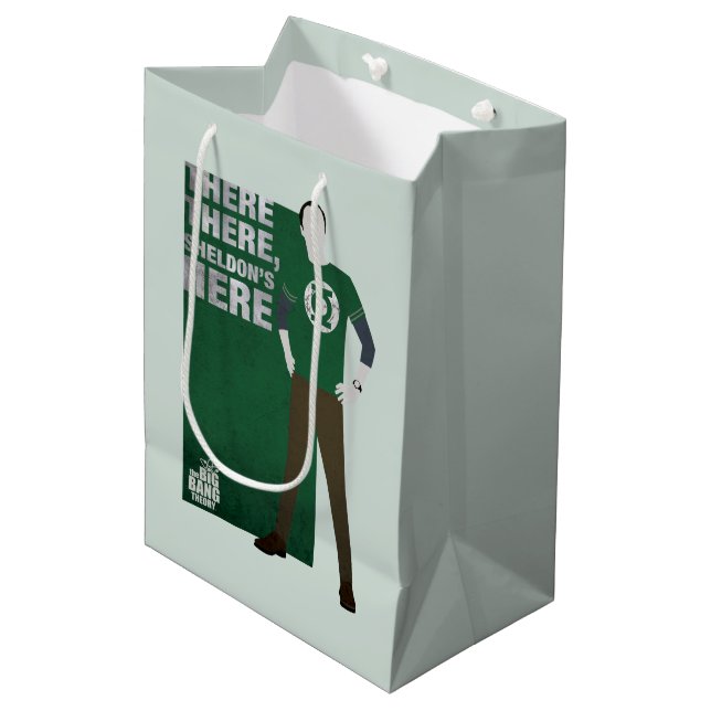 Sac Cadeau Moyen Sheldon est ici (Devant Angle)