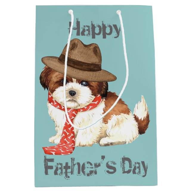 Sac Cadeau Moyen Shih Tzu Papa (Devant)