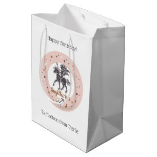 Sac Cadeau Moyen SIGNE Zodiaque Texte Personnalisé Sagittaire