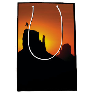 Sac Cadeau Moyen Silhouette Désert Sunset Sud-Ouest