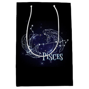 Sac Cadeau Moyen SIM A Pisces Zodiac.SIGNE Zodiaque À La Mode Pisce
