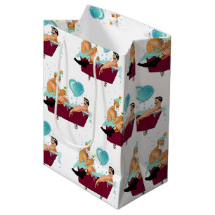 Sac Cadeau Moyen SlipperyJoe's deux gays hommes aiment la baignoire