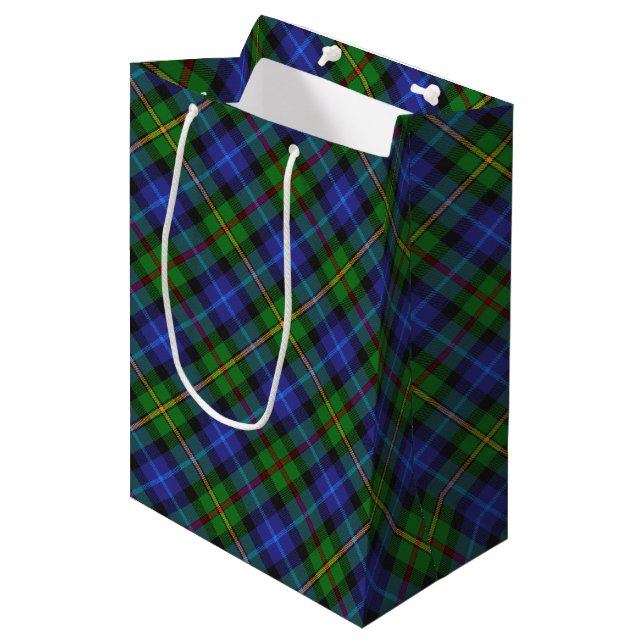 Sac Cadeau Moyen Smith Clan Scottish Tartan Plaid Motif (Devant Angle)