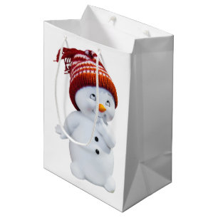 SAC CADEAU MOYEN SNOWMAN JOUEUR
