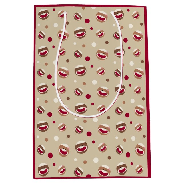 Sac Cadeau Moyen Sock Monkey Smile (Devant)