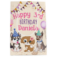 Soirée d'anniversaire aux chiots mignons