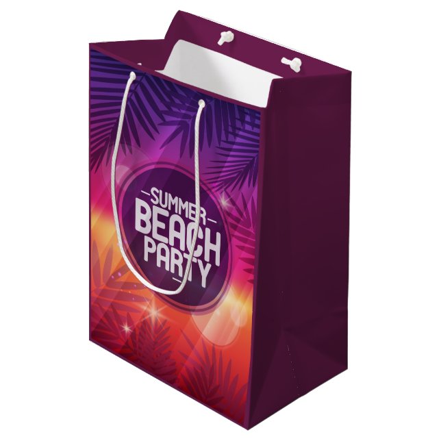Sac Cadeau Moyen Soirée d'été de plage (Devant Angle)
