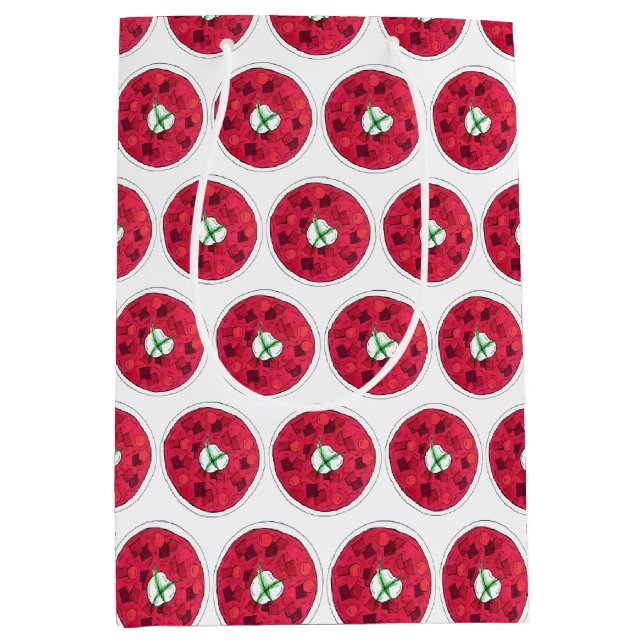 Sac Cadeau Moyen Soupe de betterave rouge Borscht Europe de l'Est (Devant)