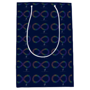 Sac Cadeau Moyen Spectre Tropical Lumineux Coeurs Infinités