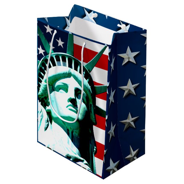 Sac Cadeau Moyen Statue de la liberté, New York (Devant Angle)